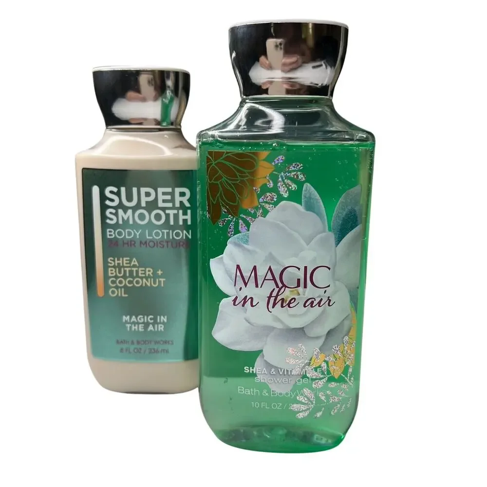 Bath & Body Works MAGIC IN THE AIR Shower Gel 10oz & Super Smooth Body Lotion 8o